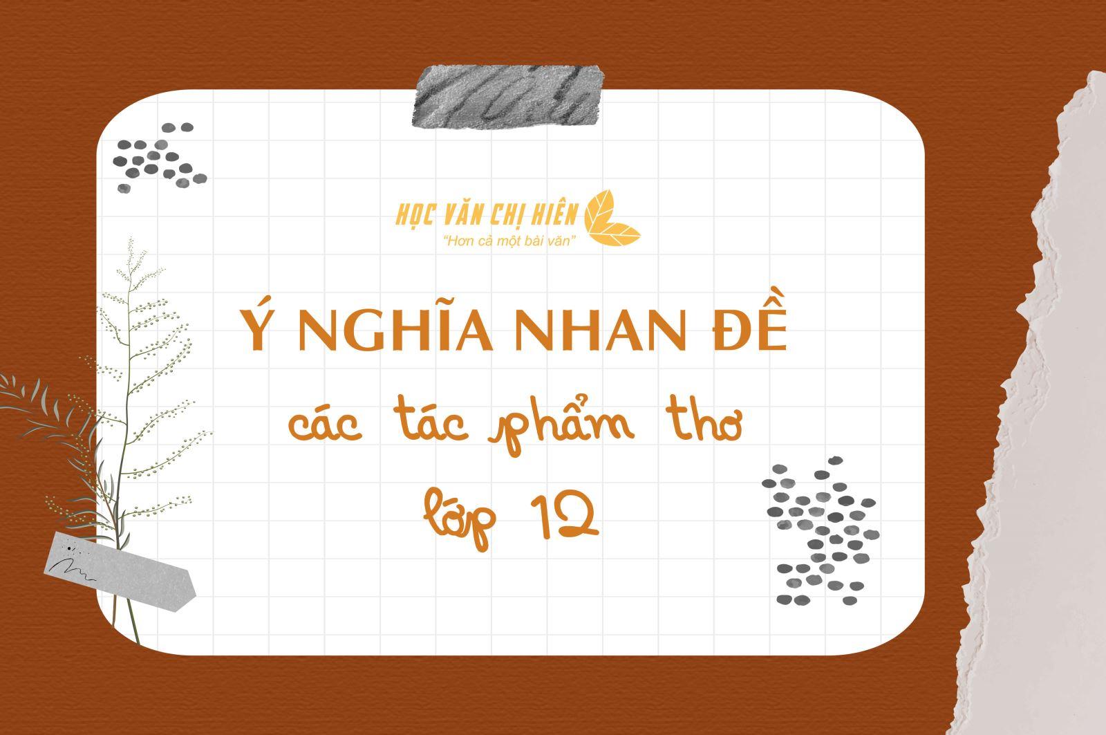 HỌC VĂN CHỊ NGUYỄN MINH HIÊN