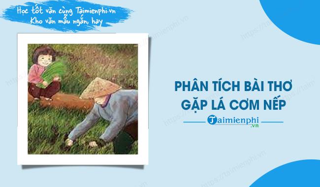 phan tich bai tho gap la com nep ngan gon cuc hay
