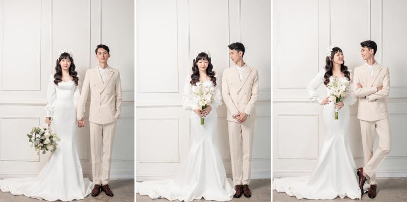 Tạo dáng chụp ảnh cưới khi đứng