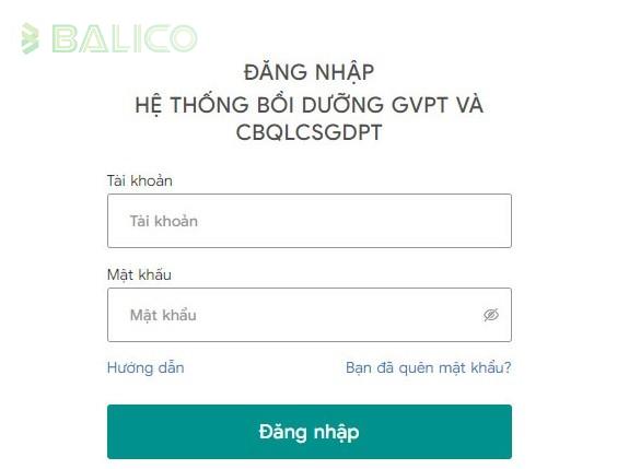 Hướng dẫn taphuan.csdl.edu.vn đăng nhập tập huấn và bồi dưỡng Giáo viên