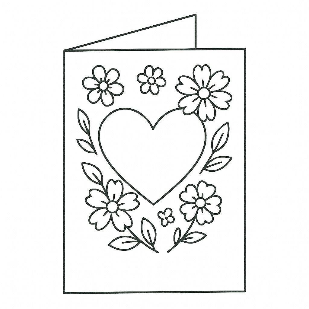 Thiệp Tô Màu 8/3 Cho Bé 2025 - Tranh Tô Màu Ngày Quốc Tế Phụ Nữ