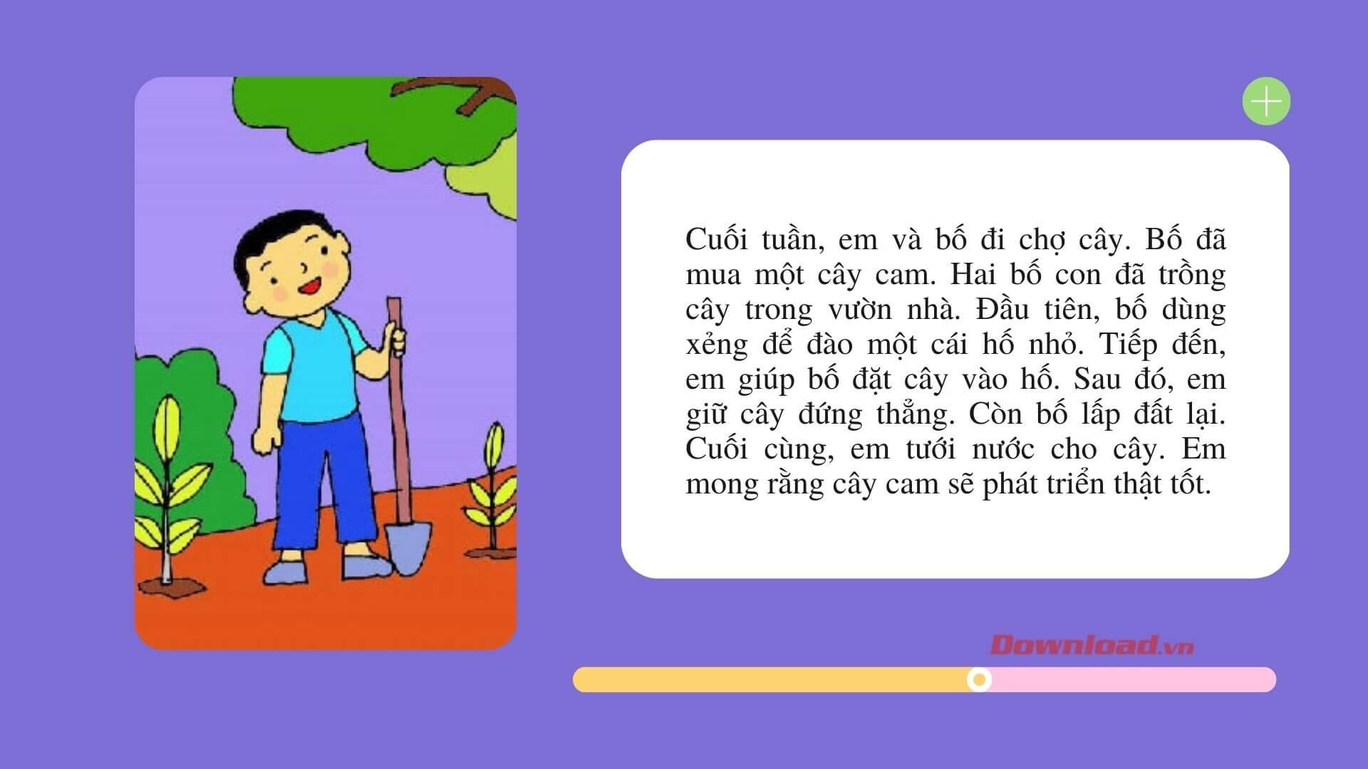 Viết 4 - 5 câu thuật lại việc trồng cây (36 mẫu)                               Tập làm văn lớp 2