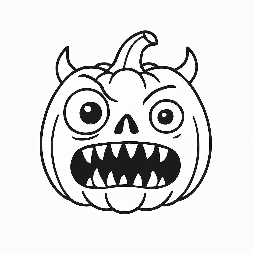Tô màu bí ngô Halloween cho bé – Tranh tô màu 2025