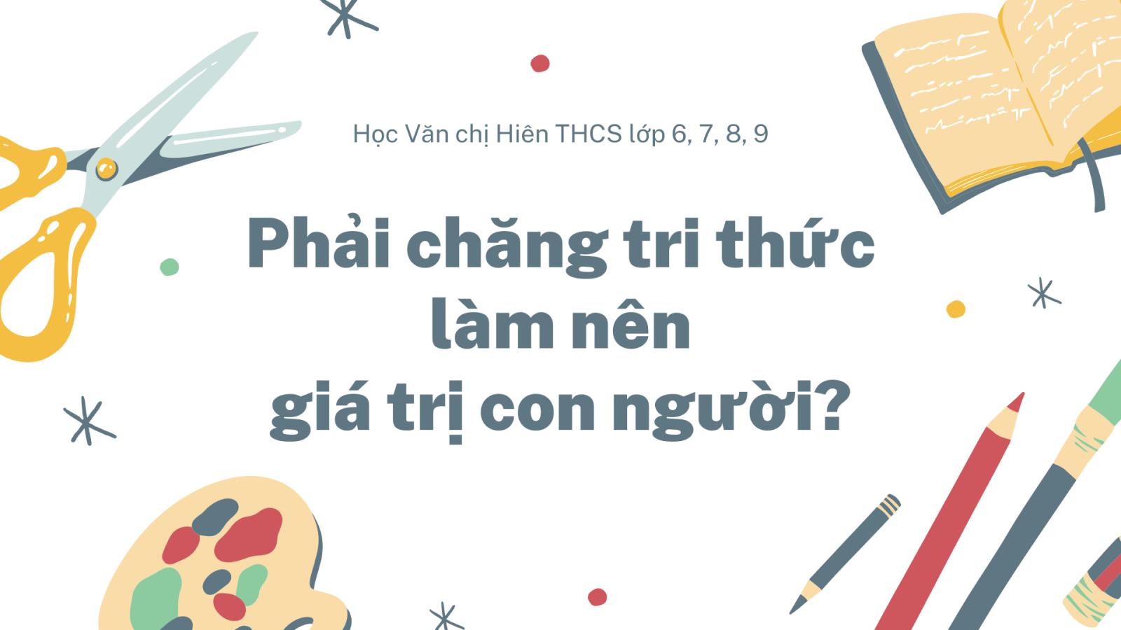 HỌC VĂN CHỊ NGUYỄN MINH HIÊN