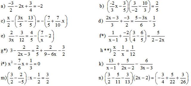 Bài tập về số hữu tỉ
