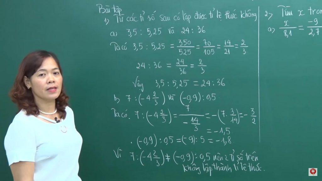 Toán 7: 4 dạng toán về tỉ lệ thức và cách giải