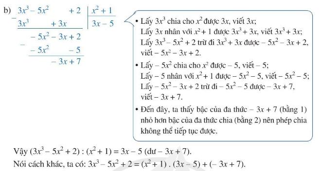 Phép chia đa thức một biến| Toán 7 chương trình mới