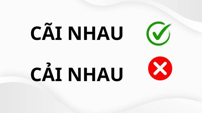 Cãi nhau hay cải nhau đúng chính tả?