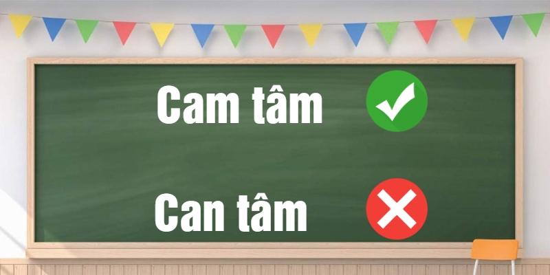 Can tâm hay Cam tâm đúng chính tả? Viết thế nào để chuẩn ý nghĩa cam chịu?