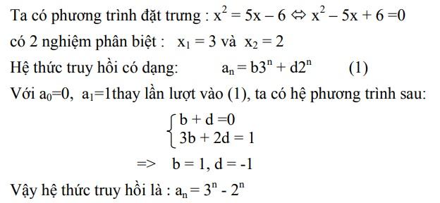 Hệ thức truy hồi là gì? Công thức và bài tập có lời giải