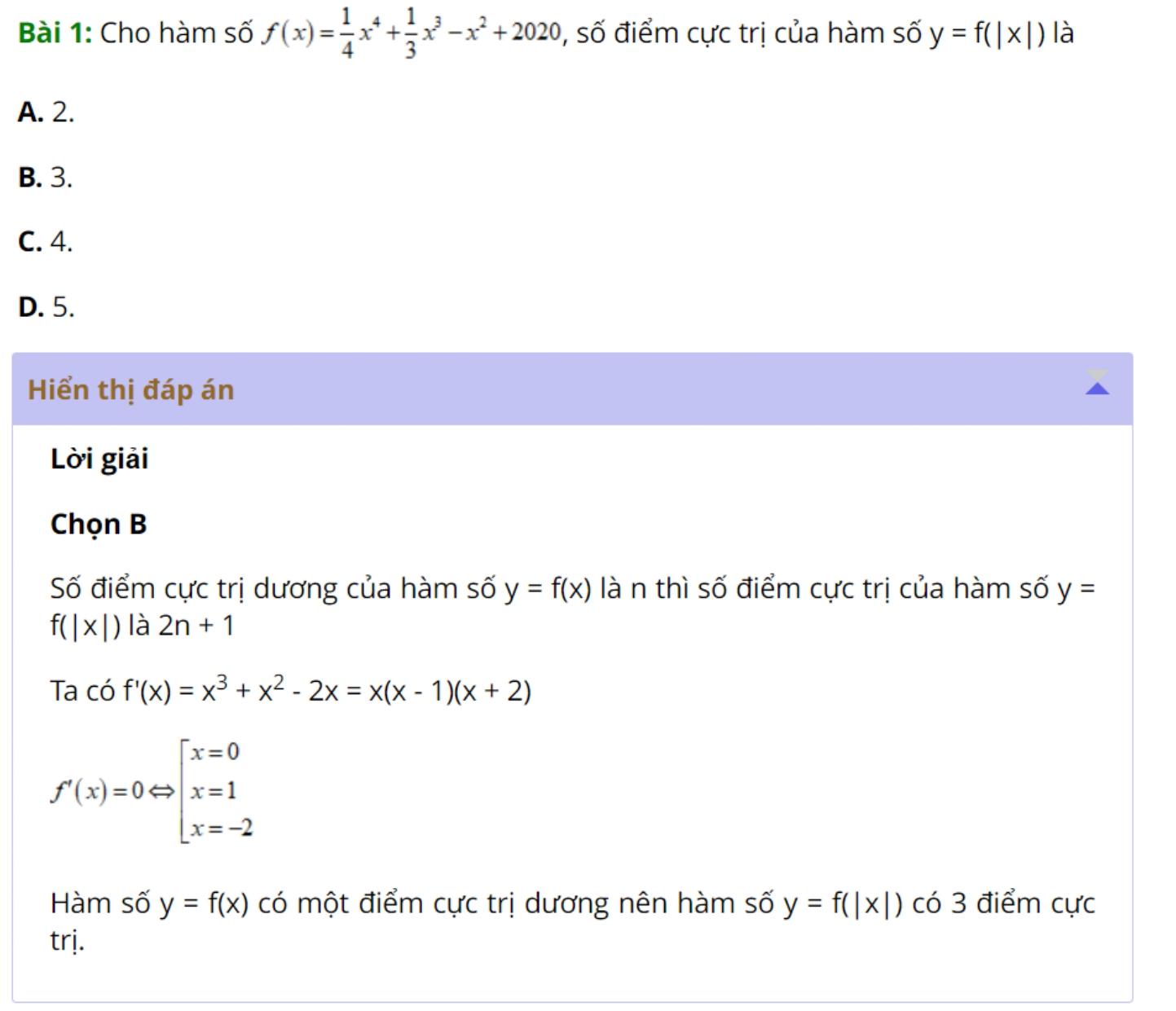 Toán 12 | Cách làm bài cực trị hàm trị tuyệt đối nhanh