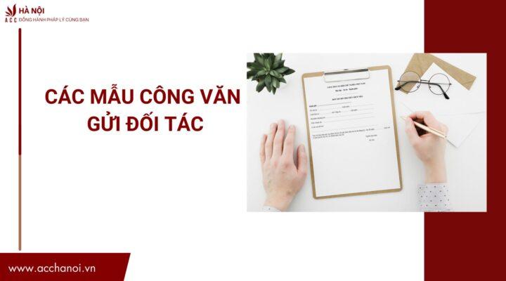 Các mẫu công văn gửi đối tác