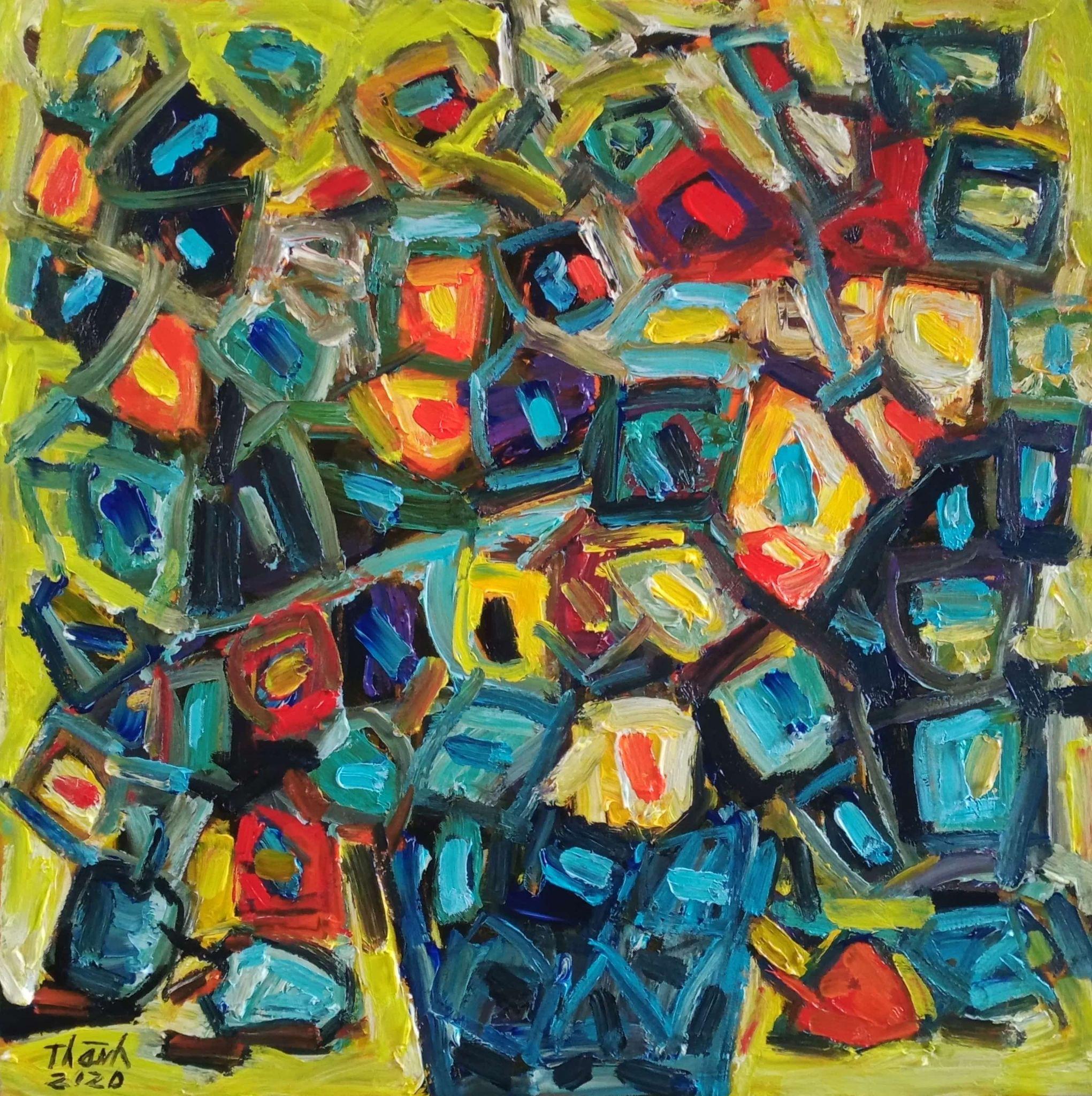 Trưng bày tranh Trừu tượng online Ngày mới của họa sĩ Nguyễn Trung Thành