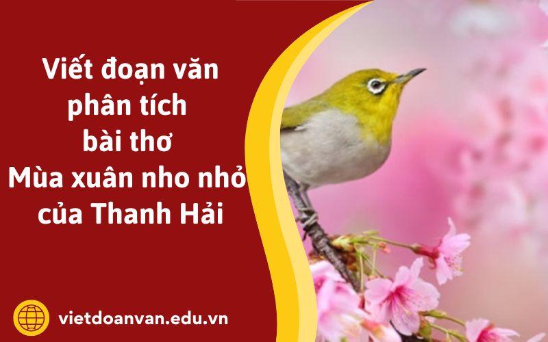 Đoạn văn phân tích bài thơ Mùa xuân nho nhỏ của Thanh Hải