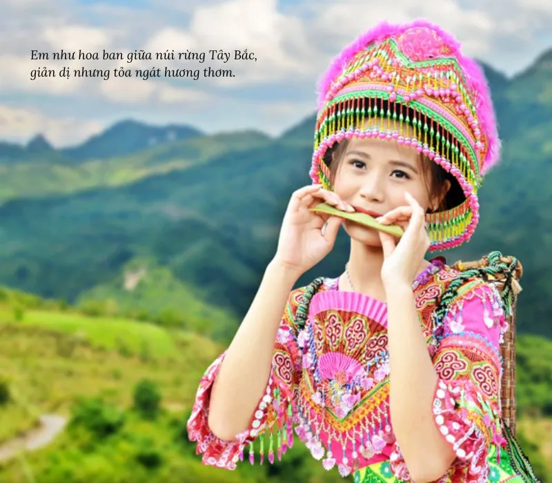 52 cap thả thính, thơ hay, stt về cô gái dân tộc Mông
