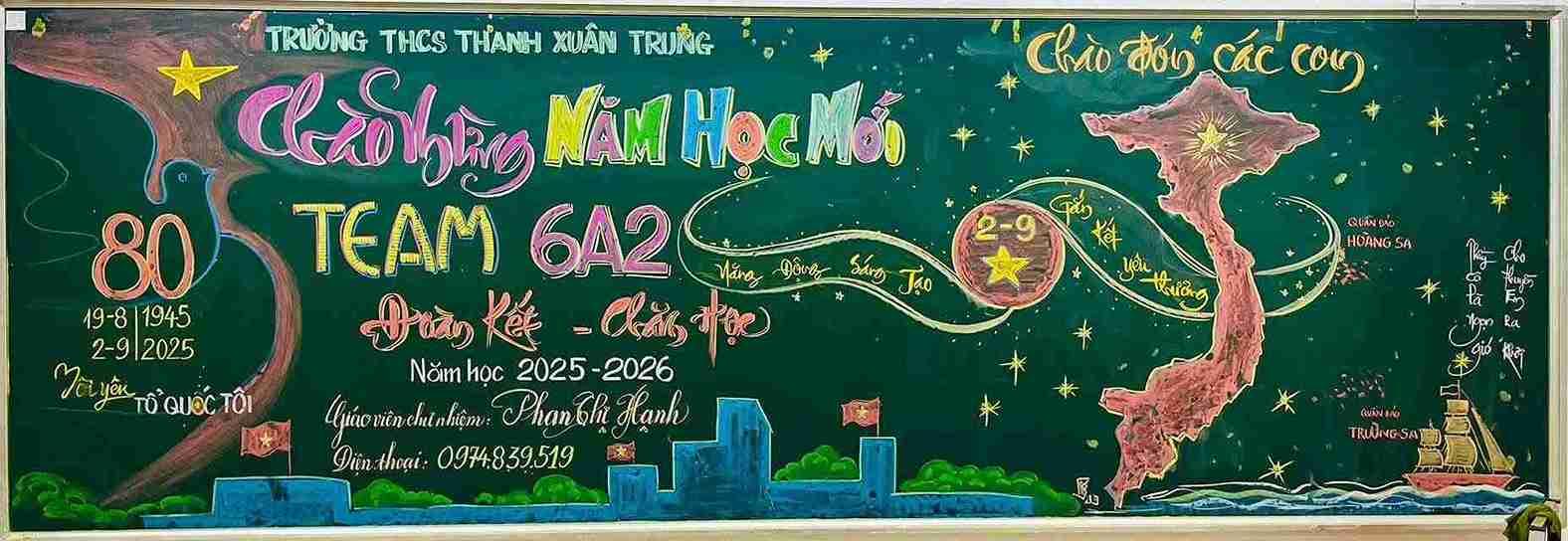 67 mẫu trang trí bảng lớp ngày khai giảng năm 2026