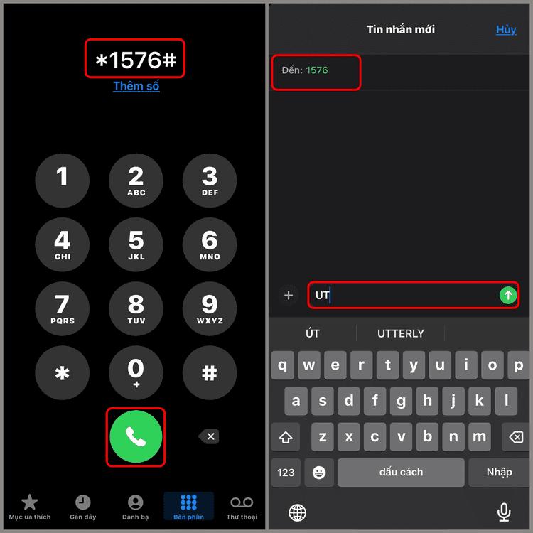 cách ứng tiền Vinaphone 10K qua1576