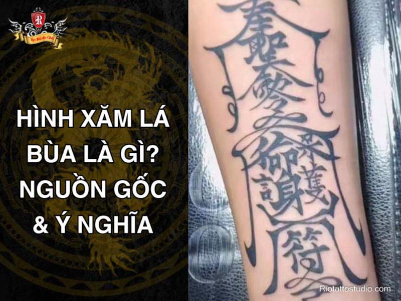 Hình xăm lá bùa hộ mệnh mang ý nghĩa tâm linh và may mắn