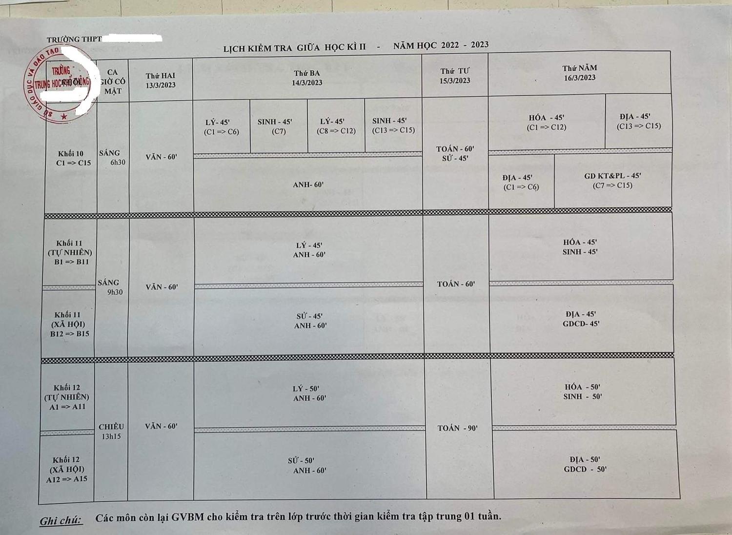Kiểm tra giữa kì sao mà làm khổ phụ huynh, học sinh thế này?