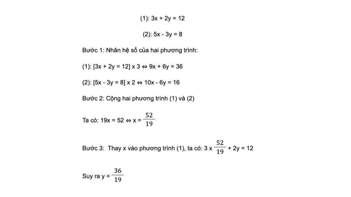 Cách giải hệ phương trình lớp 9 & các trang web giải bài tập