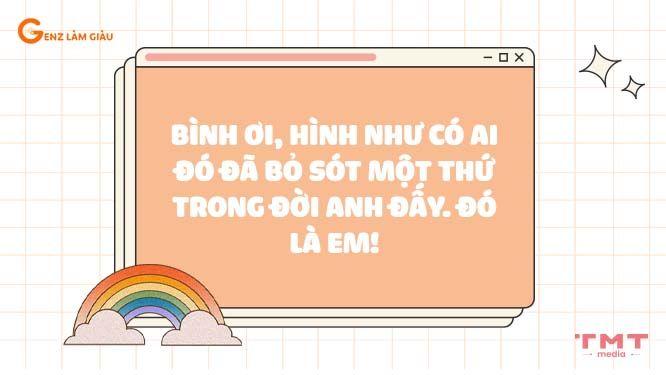 Câu thả thính tên Bình hay
