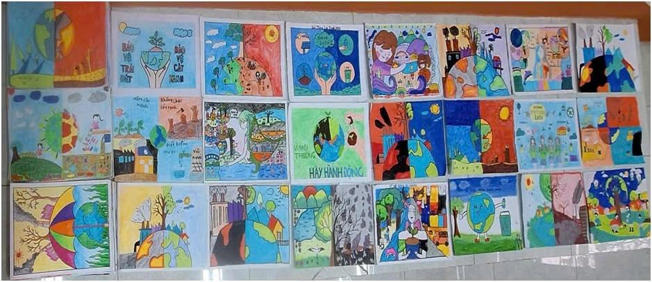 CUỘC THI VẼ TRANH "GỬI TƯƠNG LAI XANH 2025" CỦA CÁC EM HỌC SINH TRƯỜNG TIỂU HỌC THANH HÀ