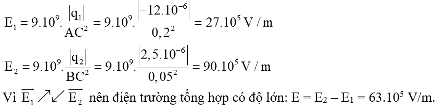 Cách xác định vị trí cường độ điện trường bằng 0 hay, chi tiết