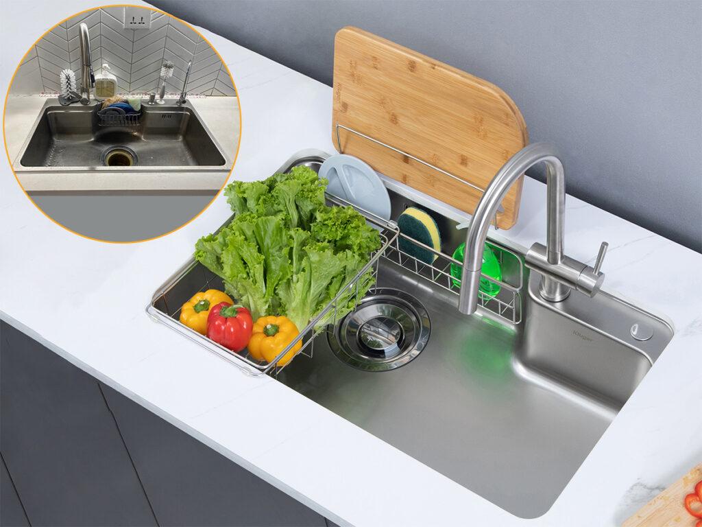 Chậu rửa bát cũ hoen gỉ? Đổi ngay mẫu inox 304 mới – Sang, sạch, bền!