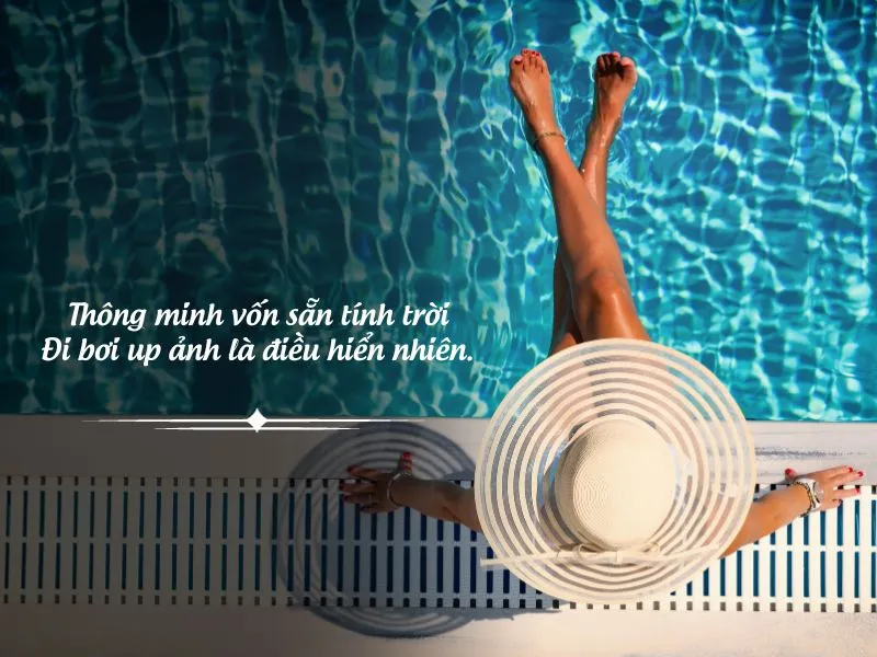 Top stt đi bơi hài hước, cap thả thính đi bơi thú vị