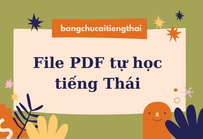 File tài liệu học tiếng Thái PDF miễn phí mới nhất