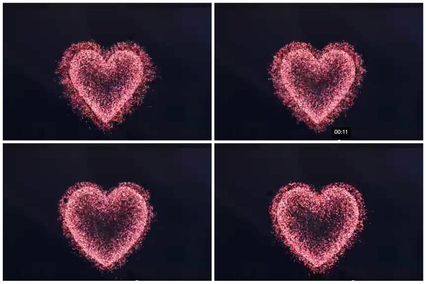 Dân mạng rủ nhau "đu trend" tạo hình trái tim bằng mã code