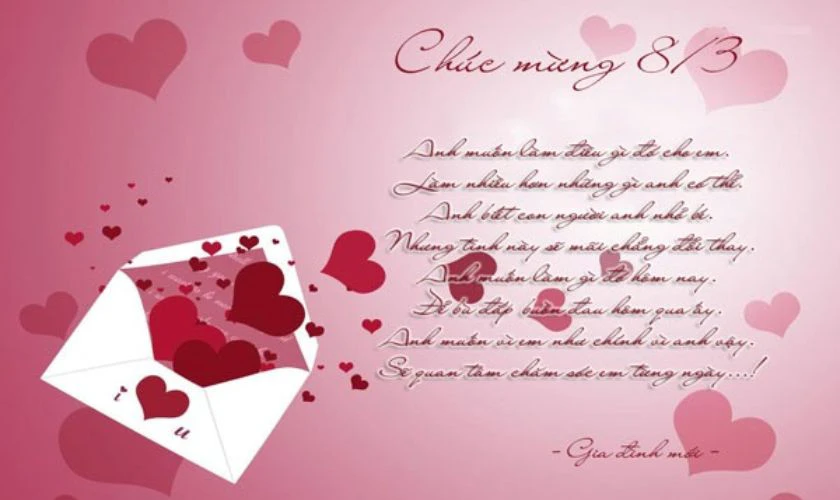 Thơ 8/3 ngắn gọn tặng vợ , 45 bài thơ 8/3 tặng vợ hay nhất