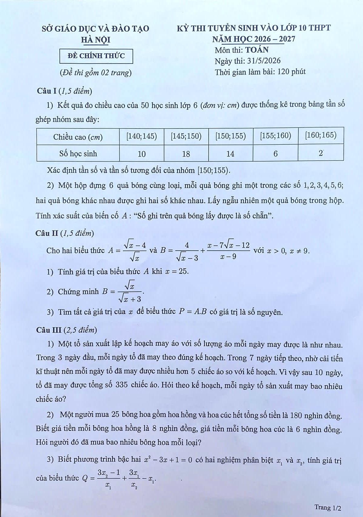 Giáo viên nhận định: Phổ điểm môn Toán vào lớp 10 Hà Nội tập trung nhiều ở 7 - 8 điểm