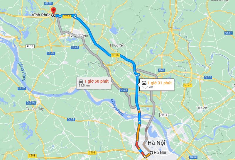 Vĩnh Phúc cách Hà Nội bao nhiêu km? Các tuyến đường, thời gian di chuyển và lưu ý cần biết