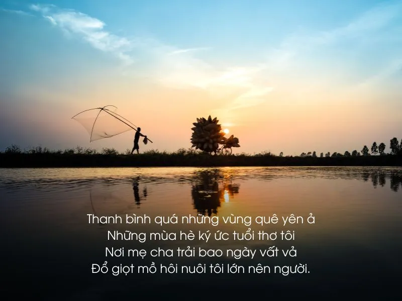 Tuyển tập câu thơ về làng quê yên bình hay và chân thành nhất