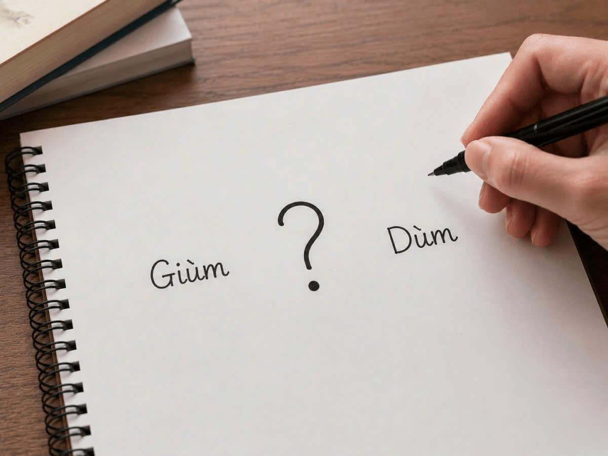 Giùm hay dùm: Từ nào viết đúng chính tả tiếng Việt?