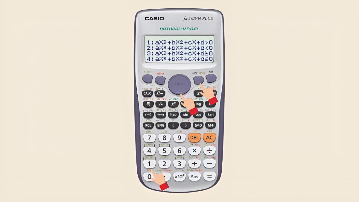Cách bấm bất phương trình trên máy tính Casio 570vn giải x