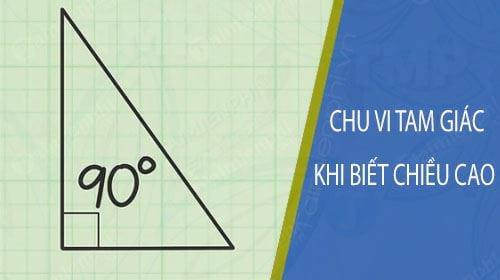 Tính chu vi tam giác khi biết chiều cao