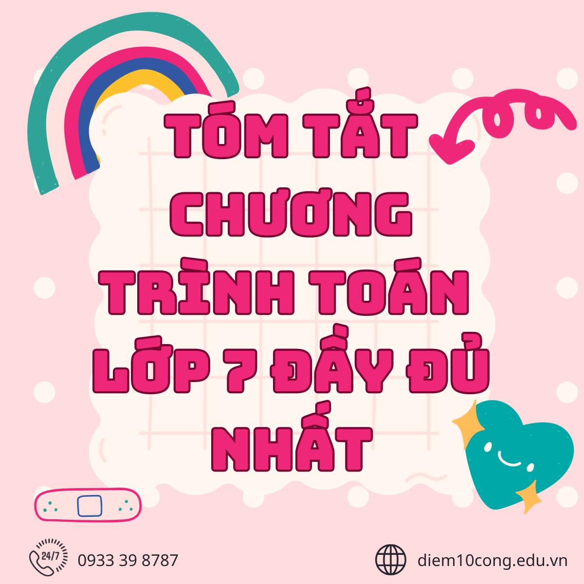 Tóm Tắt Chương Trình Toán Lớp 7 Mới Học Kì 1 đầy đủ nhất