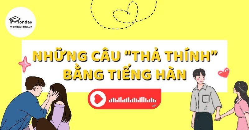 Những câu thả thính bằng tiếng Hàn